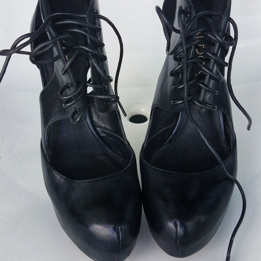 👠ALDO ◇ Leather 'BLACK' Booty👠